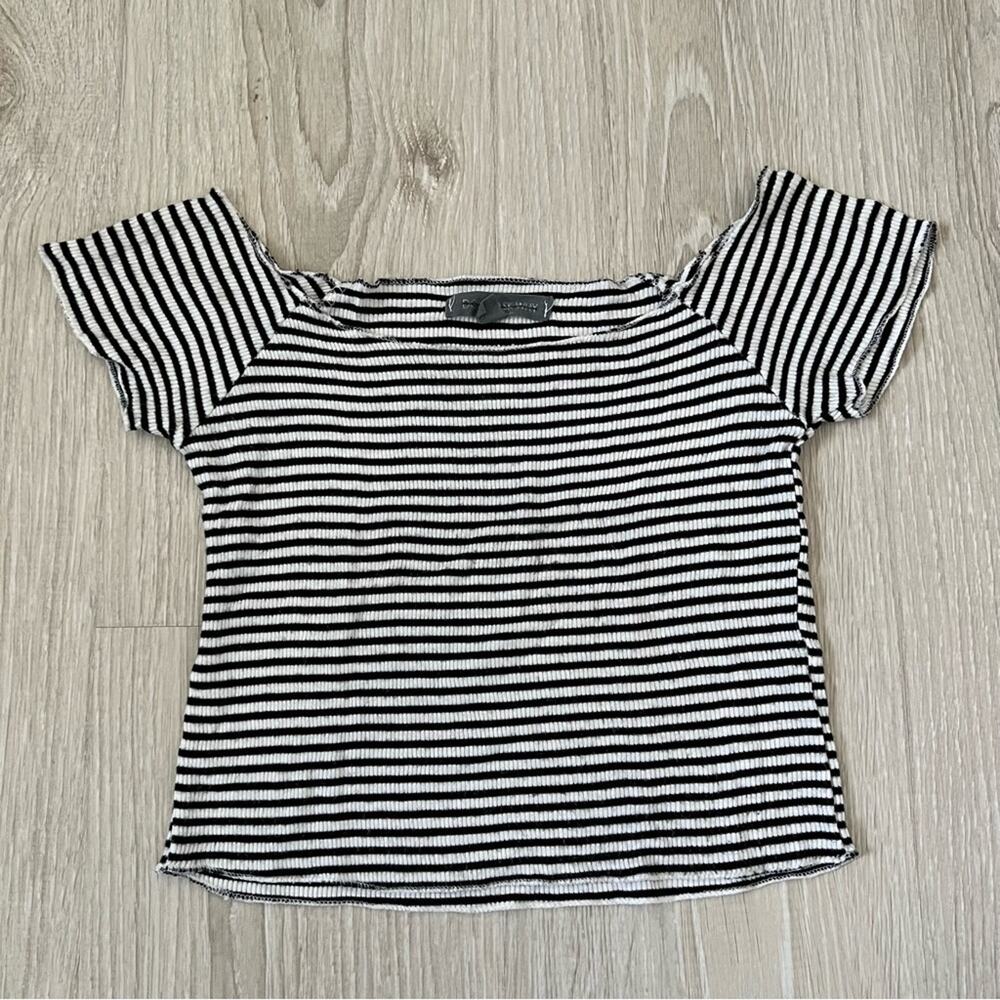 Don’t Ask Why Ribbed off the shoulder crop top